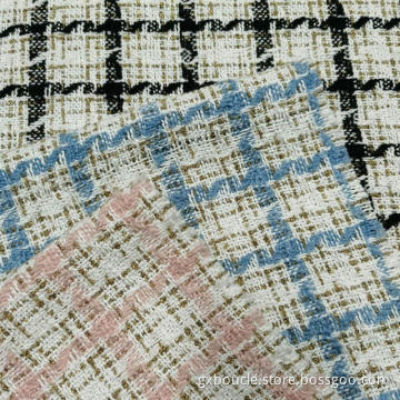 Boucle Vogue Plaid design with lurex fabric